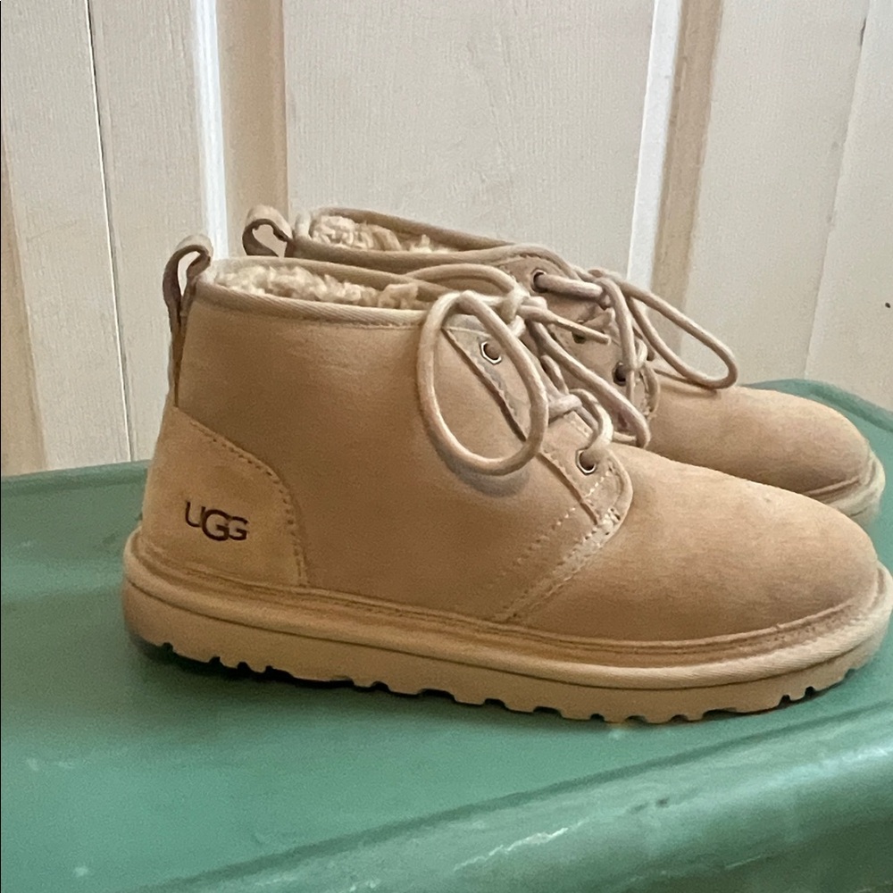 UGG Tan Lace-Up Boots